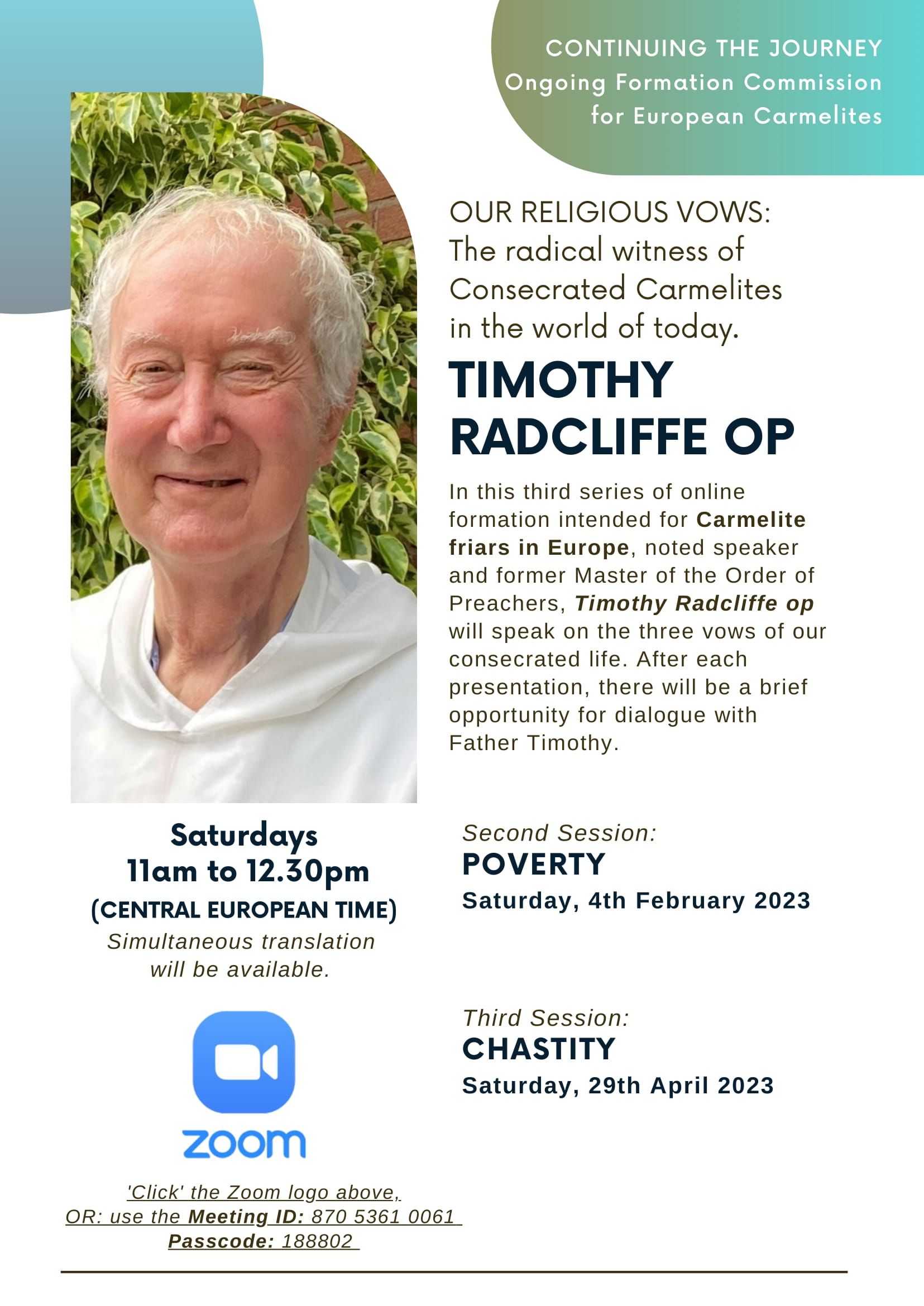 Spotkanie online z o. Timothy Radcliffe OP